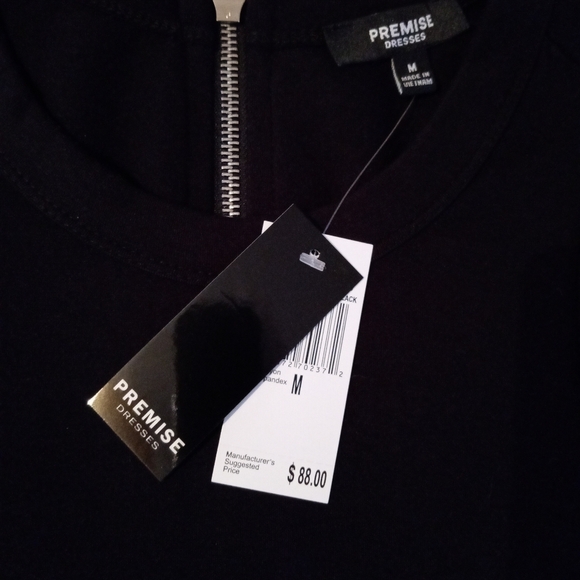 NWT Premier Dresses Black Jersey Maxi Dress, TALL 57" Length, Size M - Picture 6 of 8